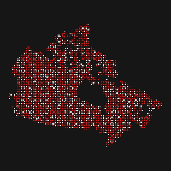 Kanada Silhuett Pixelated Mönster Illustration — Stock vektor