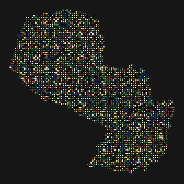 Paraguay Silueti Pikselli desen çizimi