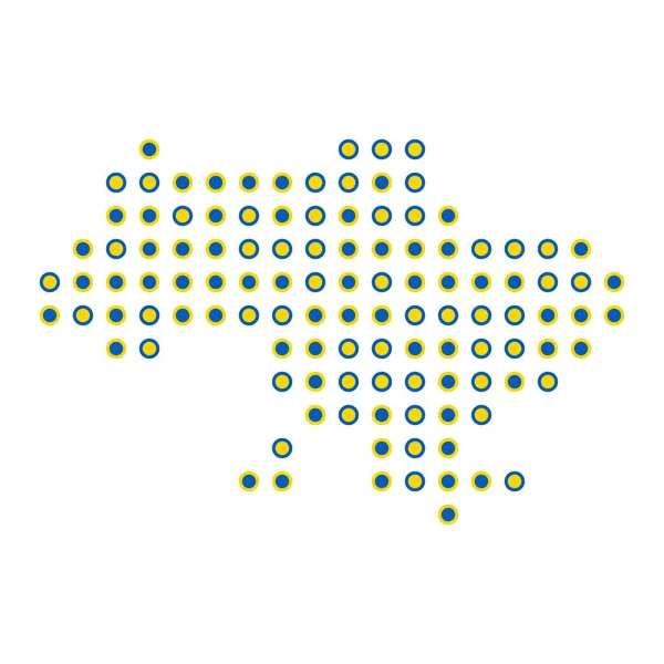 Ουκρανία Silhouette Pixelated Μοτίβο Χάρτη Εικονογράφηση — Διανυσματικό Αρχείο