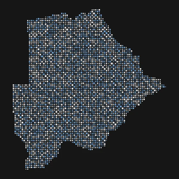 Botswana Silhouette Pixelated Pattern Illustration — Stock Vector
