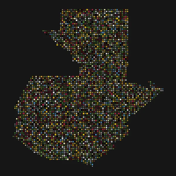 Guatemala Silhouet Pixelvormige Patroon Illustratie — Stockvector