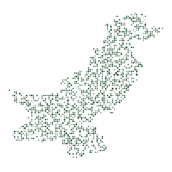 Pákistán Silueta Pixelated Pattern Illustration — Stockový vektor