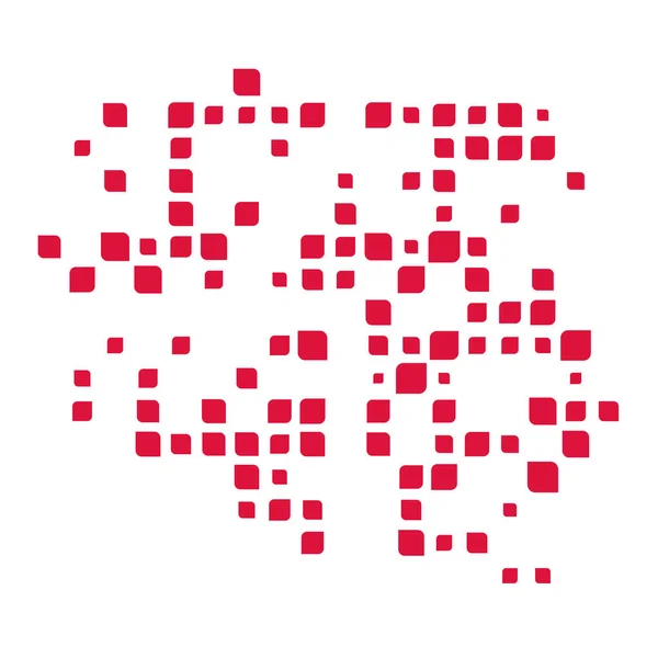 Poland Silhouette Pixelated Pattern Illustration — Stock Vector