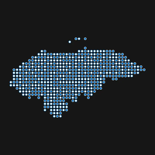 Honduras Silhouette Pixelated Mönster Karta Illustration — Stock vektor