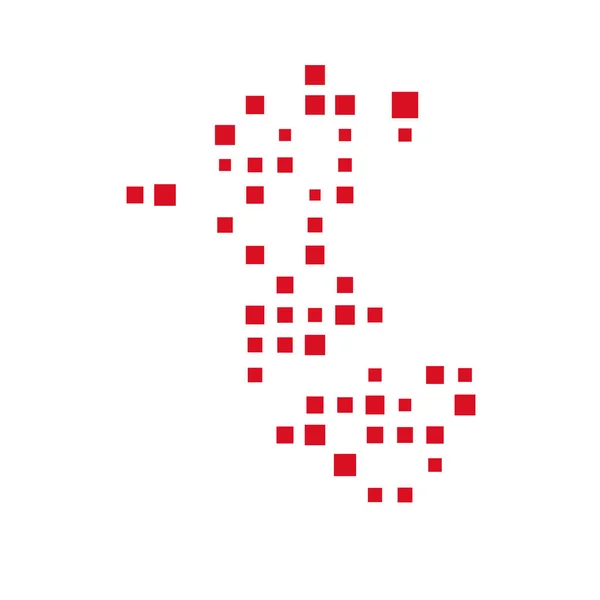 Peru Silhuett Pixelated Mönster Illustration — Stock vektor