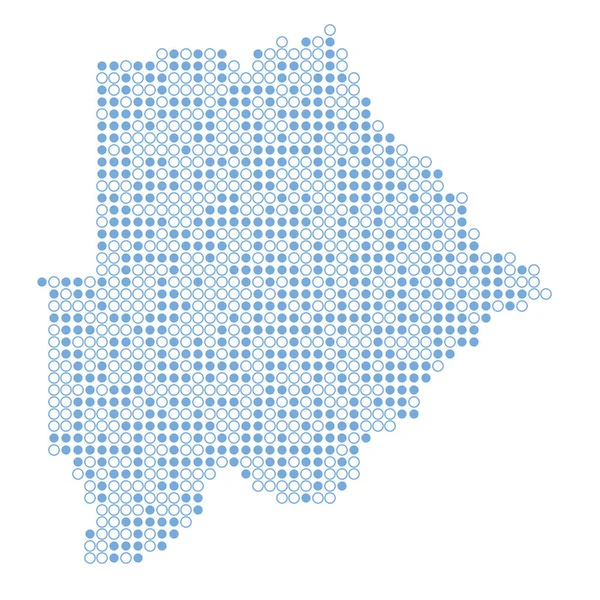 Botswana Sylwetka Pixelated Wzór Mapa Ilustracja — Wektor stockowy
