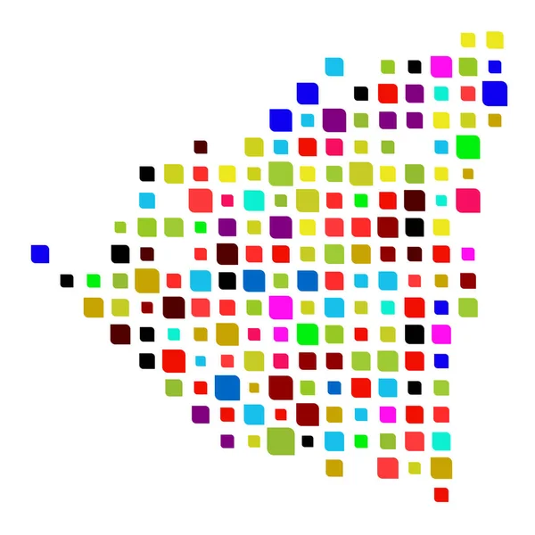 Nicaragua Silhouette Pixelated Mönster Illustration — Stock vektor
