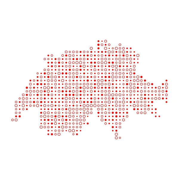 Switzerland Silhouette Pixelated Pattern Map Illustration — Stock Vector
