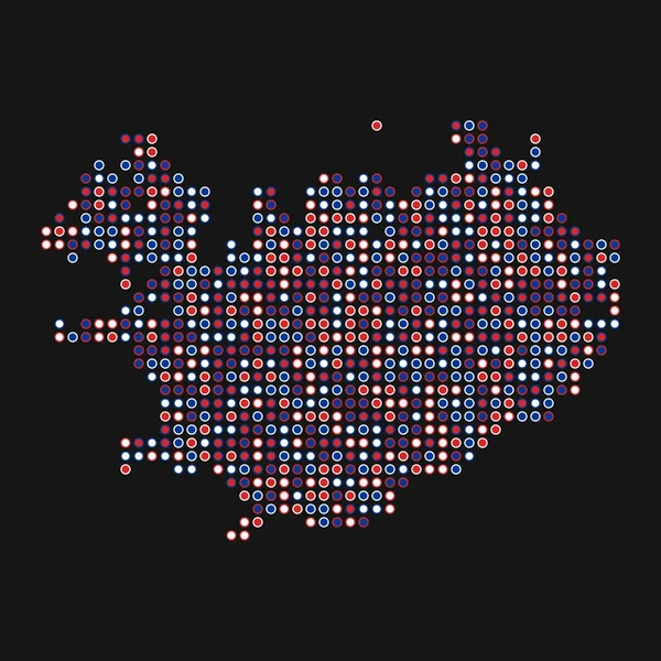 Ισλανδία Silhouette Pixelated Μοτίβο Χάρτη Εικονογράφηση — Διανυσματικό Αρχείο
