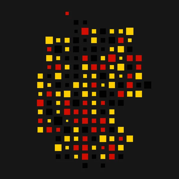 Γερμανία Silhouette Pixelated Πρότυπο Εικονογράφηση — Διανυσματικό Αρχείο