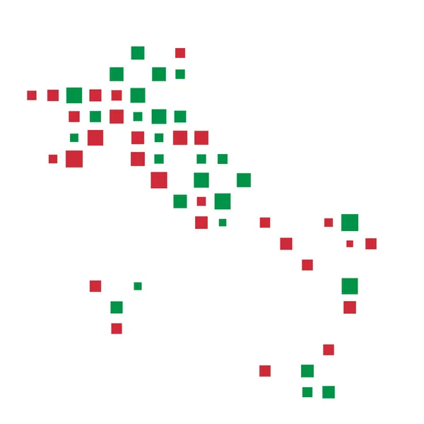 Italia Silhouette Illustrazione Modello Pixelated — Vettoriale Stock