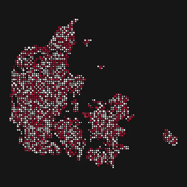 Denmark Silhouette Pixelated Pattern Illustration — Stock Vector
