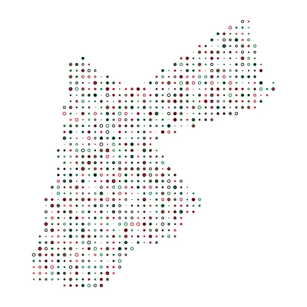 Ιορδανία Silhouette Pixelated Μοτίβο Χάρτη Εικονογράφηση — Διανυσματικό Αρχείο
