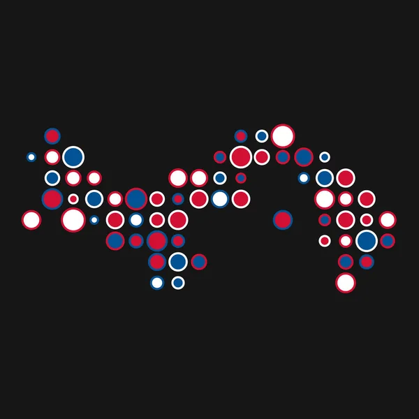 Παναμάς Silhouette Pixelated Μοτίβο Χάρτη Εικονογράφηση — Διανυσματικό Αρχείο