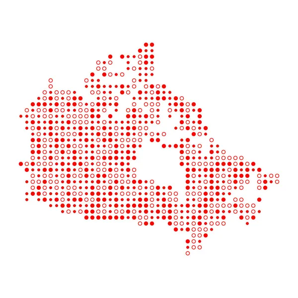 Canadá Silhueta Pixelado Ilustração Mapa Padrão — Vetor de Stock