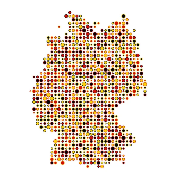 Alemanha Silhouette Pixelated Ilustração Mapa Padrão — Vetor de Stock