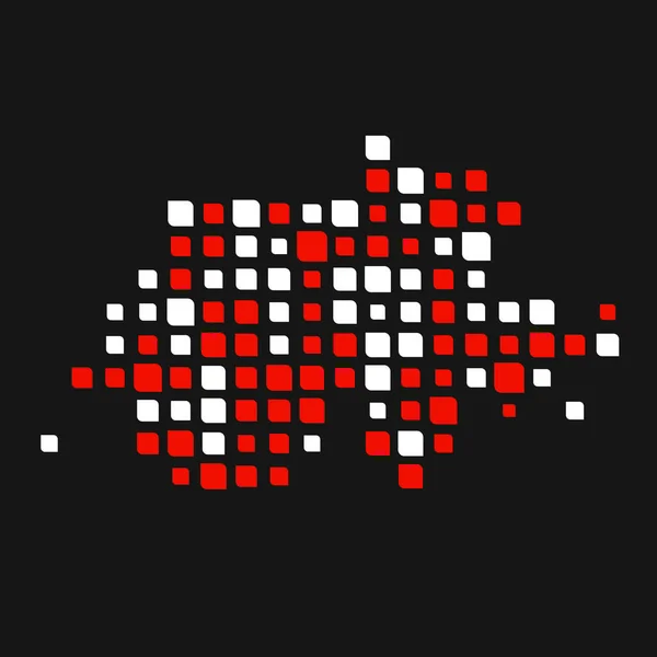 Switzerland Silhouette Pixelated Pattern Illustration — Stock Vector