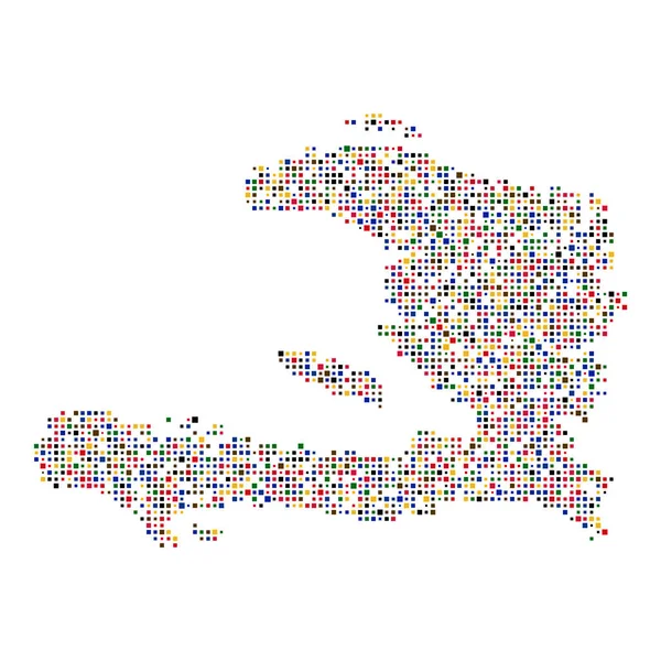 Αϊτή Silhouette Pixelated Πρότυπο Εικονογράφηση — Διανυσματικό Αρχείο