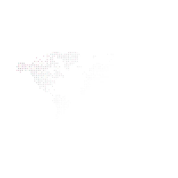 World Silhouette Pixelated Mapa Patrón Ilustración — Vector de stock
