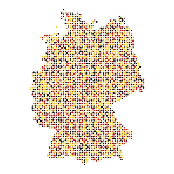 Duitsland Silhouet Pixelvormige Patroon Illustratie — Stockvector