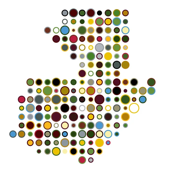 Guatemala Silhouet Pixelated Patroon Kaart Illustratie — Stockvector