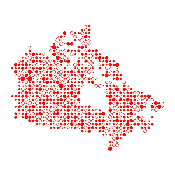 Καναδάς Silhouette Pixelated Μοτίβο Χάρτη Εικονογράφηση — Διανυσματικό Αρχείο