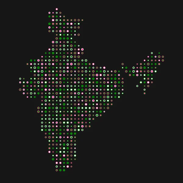 印度示意图简图 — 图库矢量图片