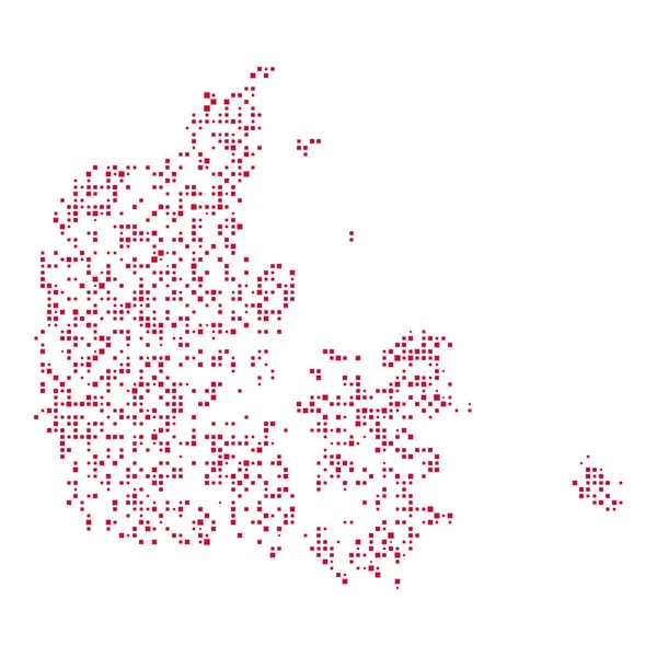 Dinamarca Silhouette Pixelated Ilustração Padrão — Vetor de Stock
