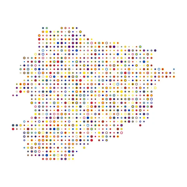 Andorra Silueta Pixelated Pattern Map Illustration — Stockový vektor