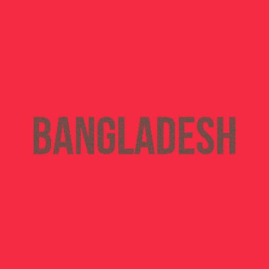 Bangladeş Silüeti Resmedilmiş Desen Haritası Çizimi