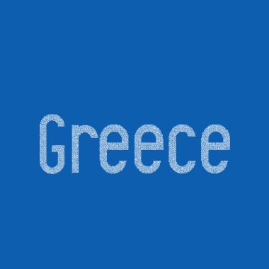 Yunanistan Silüeti Resmedilmiş Desen Haritası Çizimi