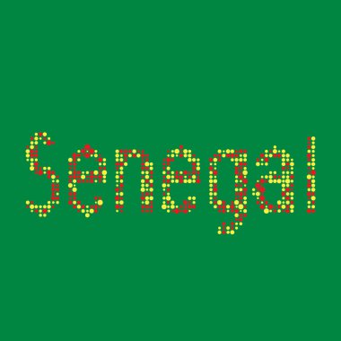 Senegal Silueti Pikselli desen haritası çizimi