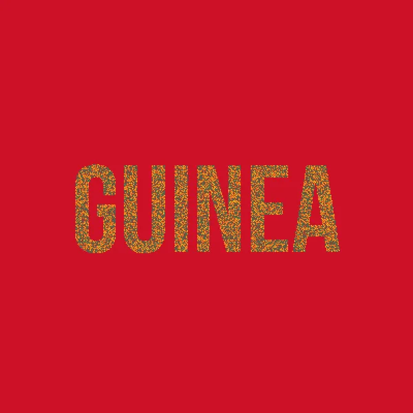 Γουινέα Silhouette Pixelated Μοτίβο Χάρτη Εικονογράφηση — Διανυσματικό Αρχείο