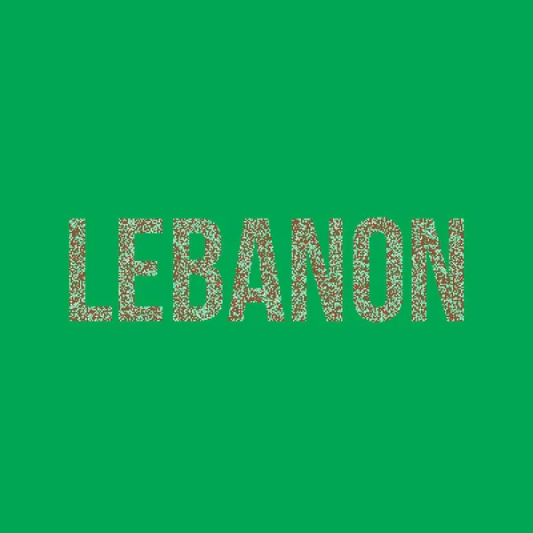 Liban Sylwetka Pixelated Wzór Mapa Ilustracja — Wektor stockowy
