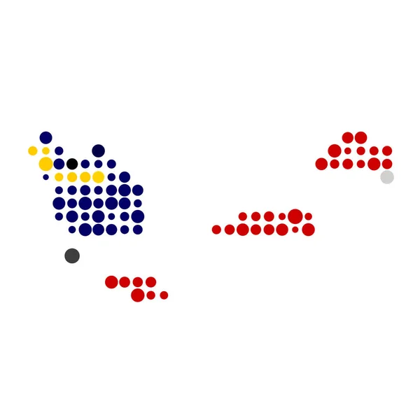 Malaysia Silhouette Pixelated Passing Map — стоковий вектор