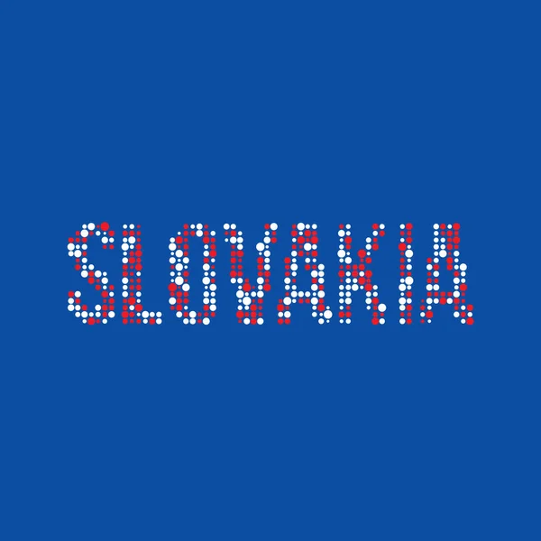 Slovaquie Silhouette Illustration Carte Motif Pixélisé — Image vectorielle