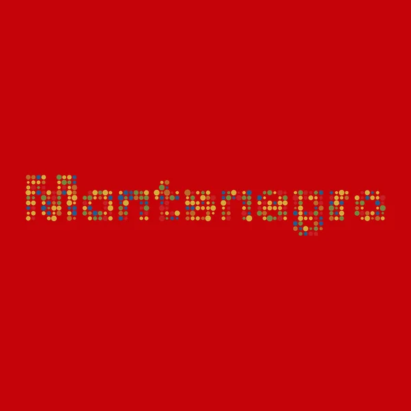 Montenegró Silhouette Pixelated Minta Térkép Illusztráció — Stock Vector