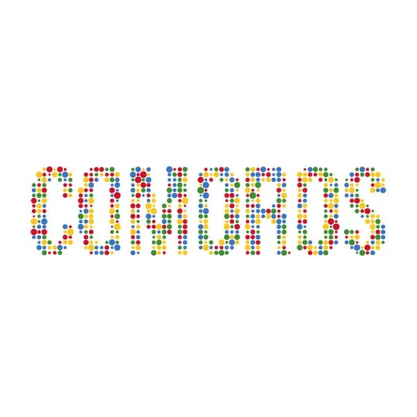 Comores Silhouette Illustration Carte Motif Pixélisé — Image vectorielle
