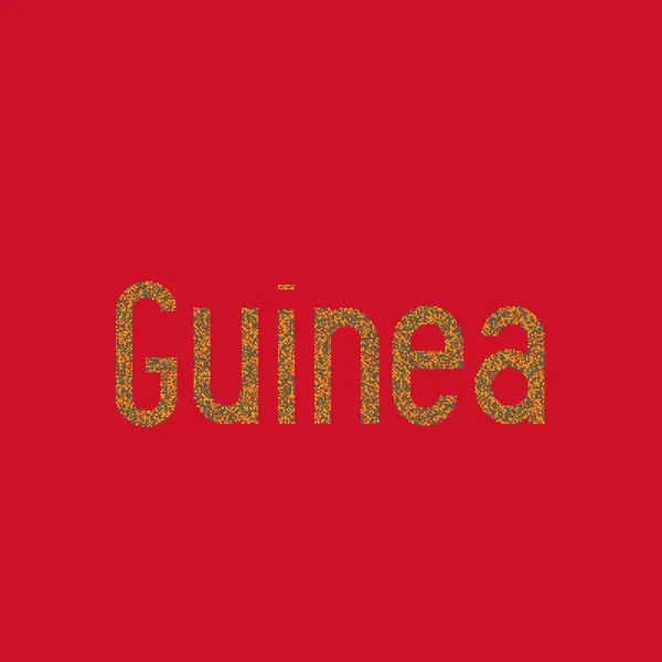 Guinée Silhouette Illustration Carte Motif Pixellisé — Image vectorielle