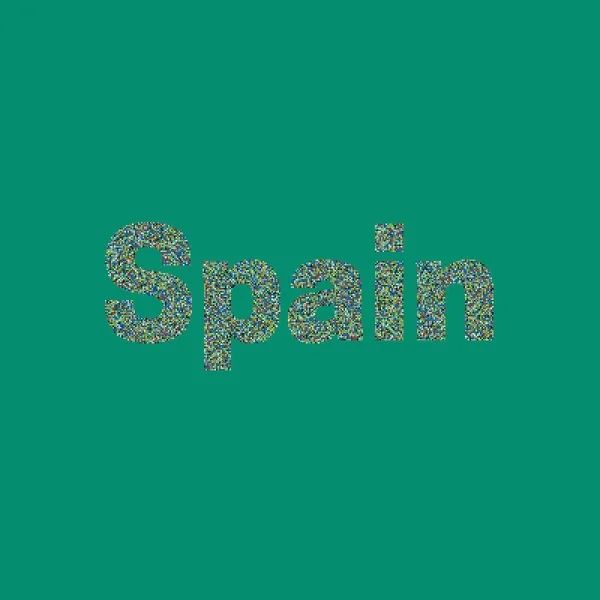Spain Silhouette Pixelated Pattern Map Illustration — Stock Vector