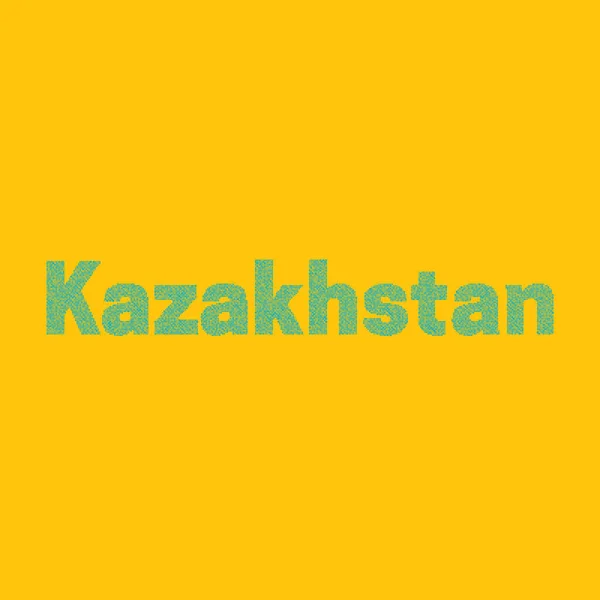 Cazaquistão Silhueta Pixelado Ilustração Mapa Padrão — Vetor de Stock