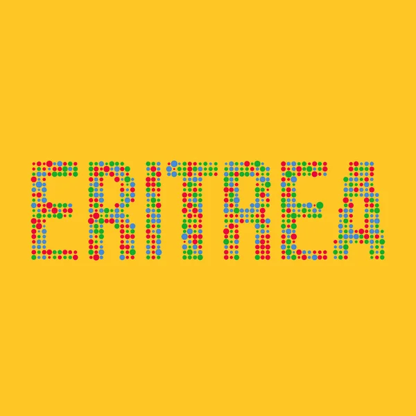 Eritrea Silhouette Pixelated Pattern Map Illustration — Stock Vector