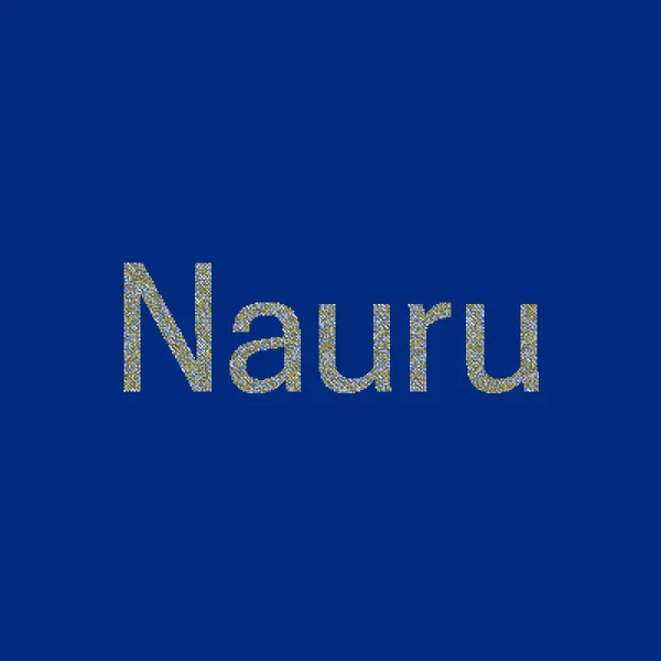 Науру Силуэт Пикселированная Карта Рисунка — стоковый вектор