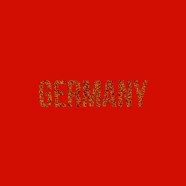 Almanya Silüeti Resmedilmiş Kalıp Haritası — Stok Vektör