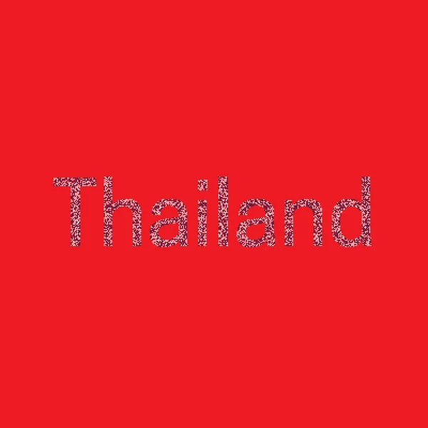 Tailandia Silueta Pixelado Patrón Mapa Ilustración — Vector de stock