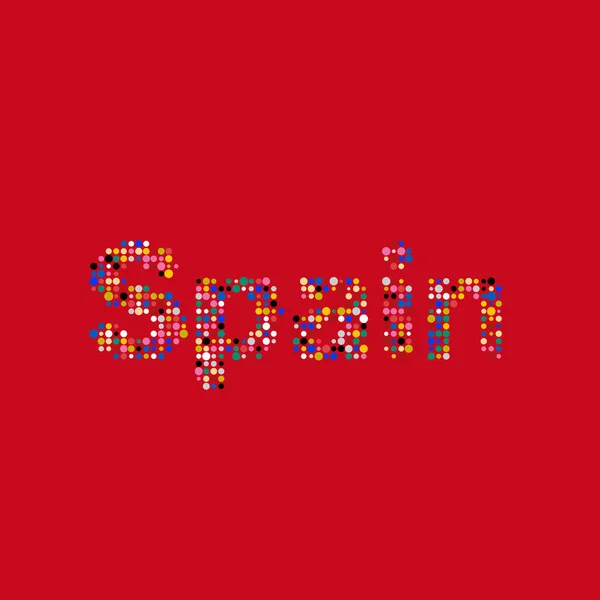 Spain Silhouette Pixelated Page — стоковий вектор