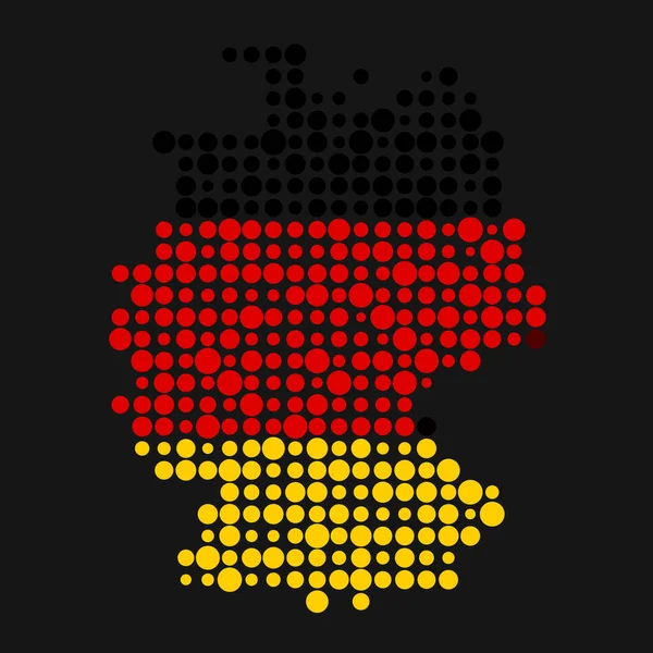 Alemania Silhouette Pixelated Patrón Mapa Ilustración — Archivo Imágenes Vectoriales