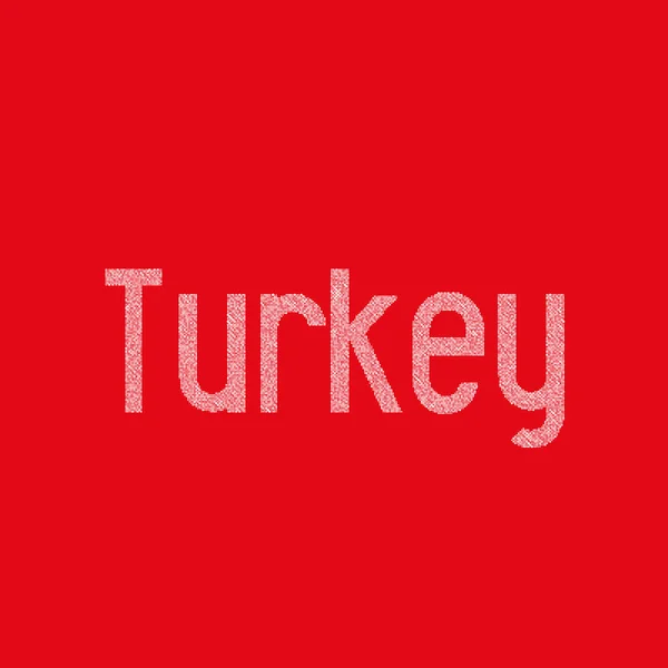 Türkiye Silüeti Resmedilmiş Desen Haritası Çizimi — Stok Vektör