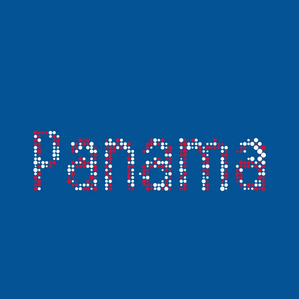Panama Sylwetka Pixelated Wzór Mapa Ilustracja — Wektor stockowy