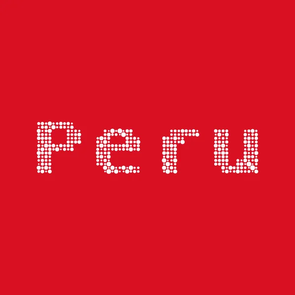 Pérou Silhouette Illustration Carte Motif Pixélisé — Image vectorielle